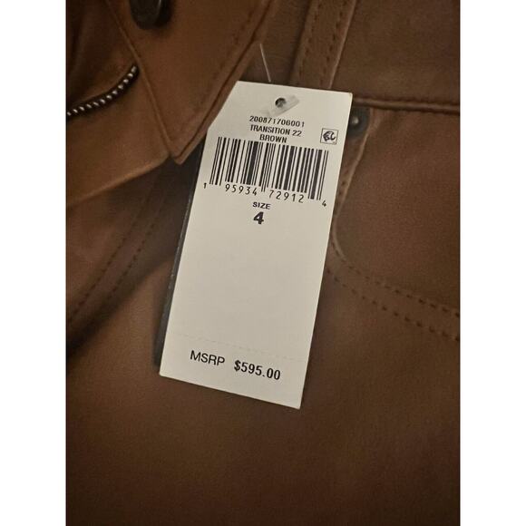 Lauren Ralph Lauren Skinny Ankle Genuine Leather Tan Cognac High Waist Western 4 - Picture 4 of 4